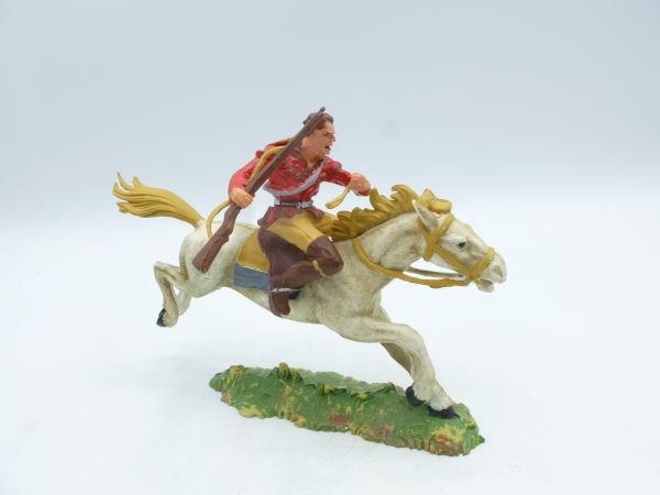 Elastolin 7 cm Cowboy on horseback with rifle, No. 6990, painting 2