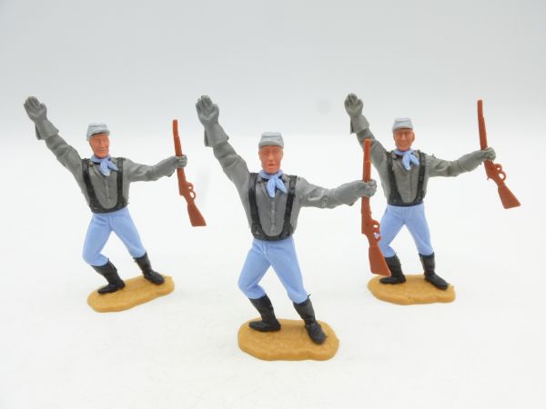 Timpo Toys Set Südstaatler (3 Figuren), schwarze Hosenträger