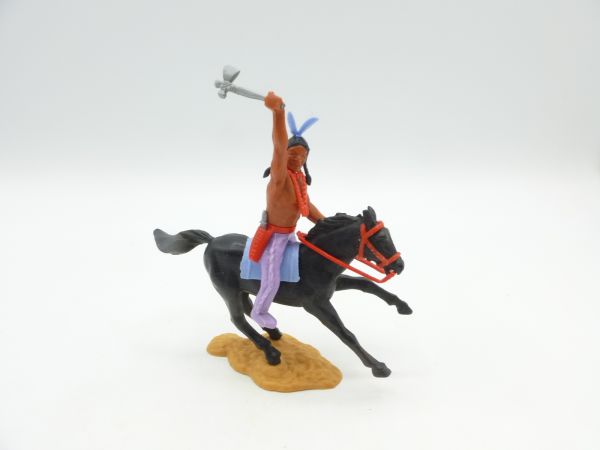 Timpo Toys Indian 3rd version riding, tomahawk up