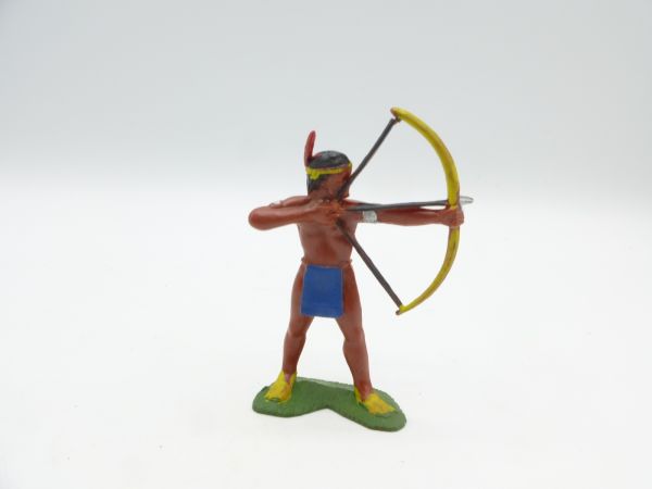 Heimo Indian standing, archer, bow gold (hard plastic)