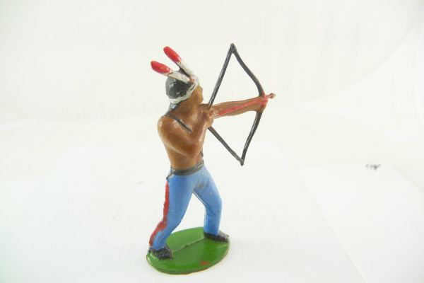 Reisler hard plastic Indian standing with bow - early figure, great painting