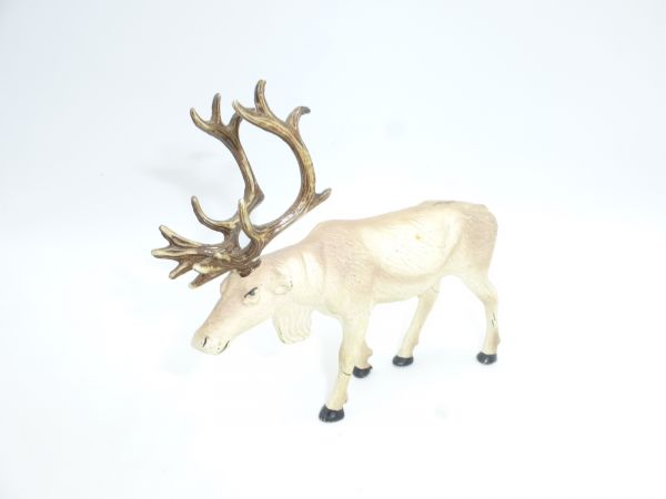 Elastolin Reindeer (light) - great antlers, cracks on legs