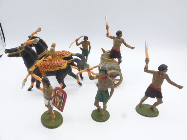 Atlantic 1:32 Egyptian chariot + 5 figures - painted, see photos