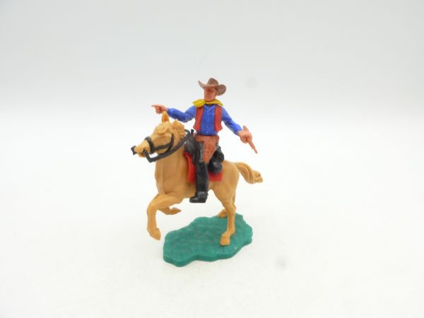 Timpo Toys Cowboy 2nd version riding with rifle, pointing