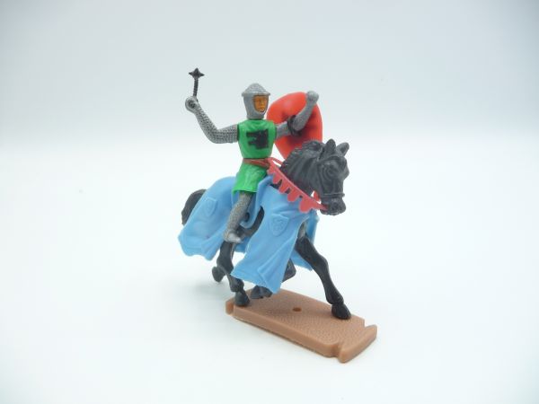 Plasty Wolf knight riding with flail + shield