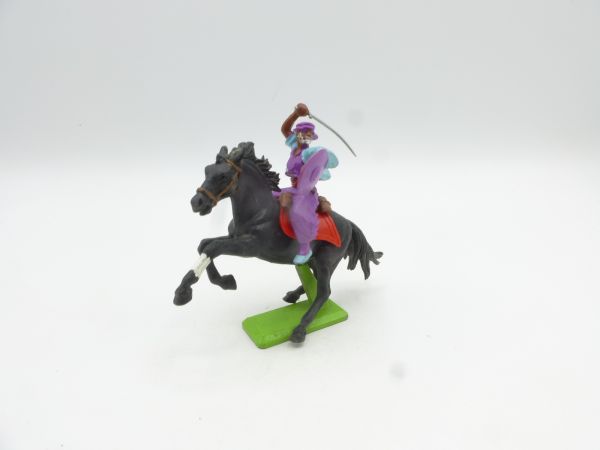 Britains Deetail Arab riding, purple/light blue with sabre + shield
