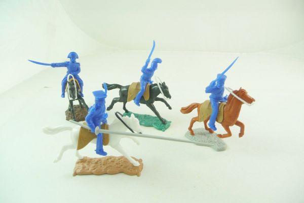 Timpo Toys 4 Waterloo riders from Actionpacks - figures loose, unpainted