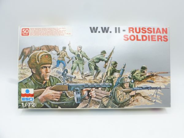 Esci 1:72 WW II Russian Soldiers, No. 203 - orig. packaging, figures loose