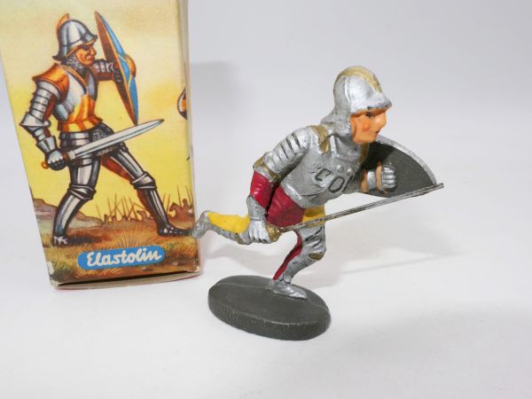 Elastolin compound Knight running with sword + shield - in orig. packaging