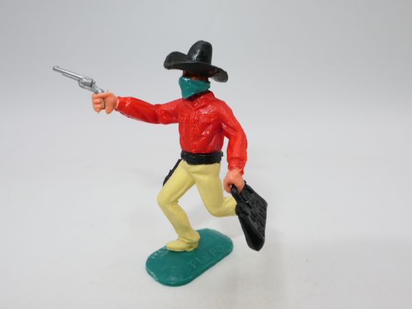 Timpo Toys Cowboybandit laufend mit original Stetson + original Banditenkopf