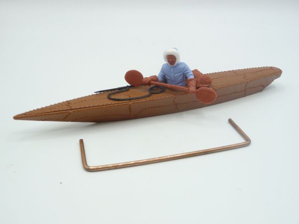 Timpo Toys Kayak brown with Eskimo (light-blue)