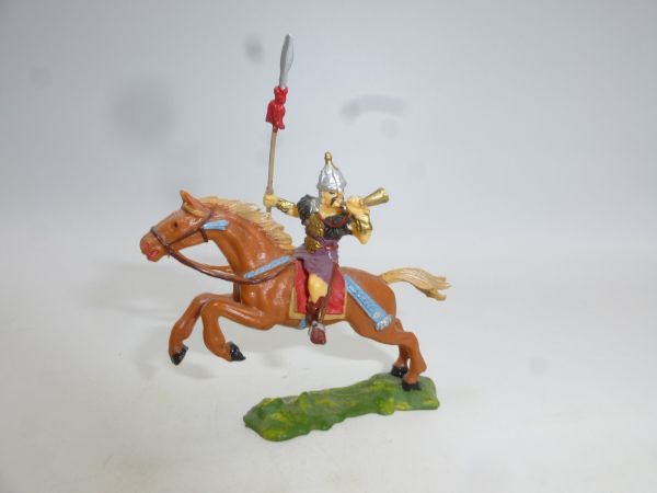 Elastolin 4 cm Hun with horn + spear, No. 8755