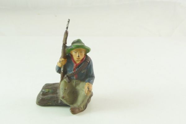 Lineol Cowboy sitting with rifle - used but good condition