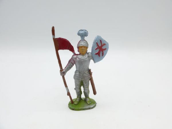 Knight (soft plastic) with flag + shield