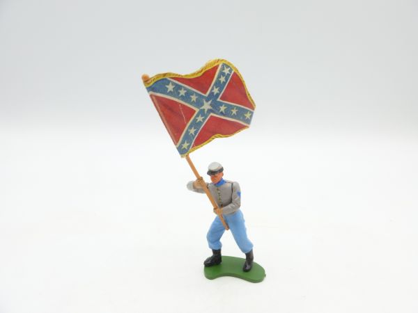 Britains Swoppets Confederate Army soldier going forward with flag - brand new