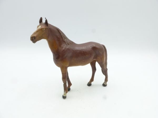 Lineol Horse standing, medium brown - early model