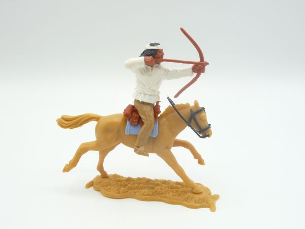 Timpo Toys Apache riding white with bow