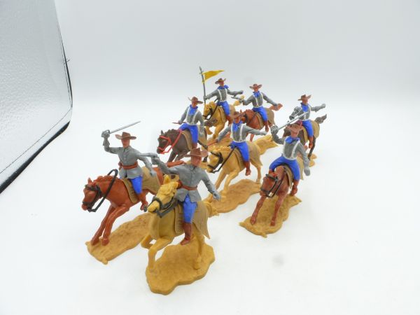 Timpo Toys Südstaatler 1. Version zu Pferd (8 Figuren) - schöner Satz