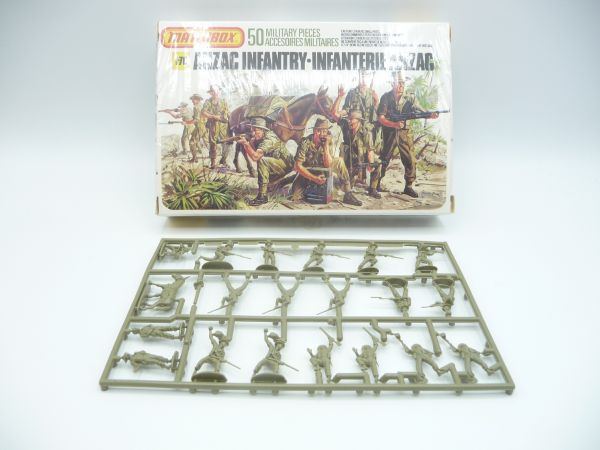 Matchbox 1:72 Anzac Infantry, P5008 (only 20 figures, on cast) - orig. packaging