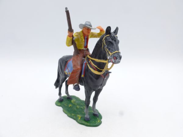 Elastolin 7 cm Cowboy riding peering, No. 6994