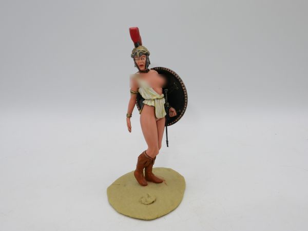 Erotic model: Woman with Roman helmet / shield (10 cm size)