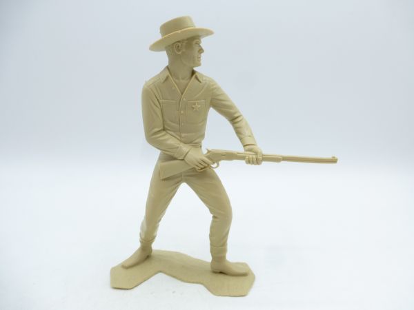 Marx (Rohling) Sheriff mit Gewehr im Anschlag, beige (14 cm Größe)