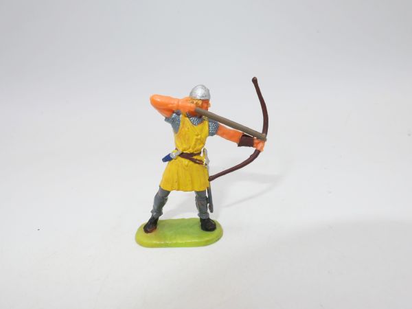 Elastolin 4 cm Norman archer shooting downwards, No. 8647, yellow