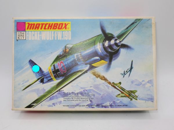 Matchbox Focke Wulf FW 190, PK 6 - orig. packaging, on cast, rare edition