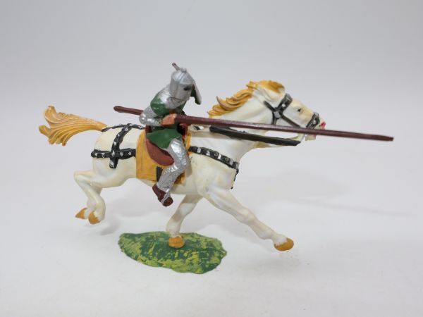 Elastolin 4 cm Norman with lance on horseback, No. 8855