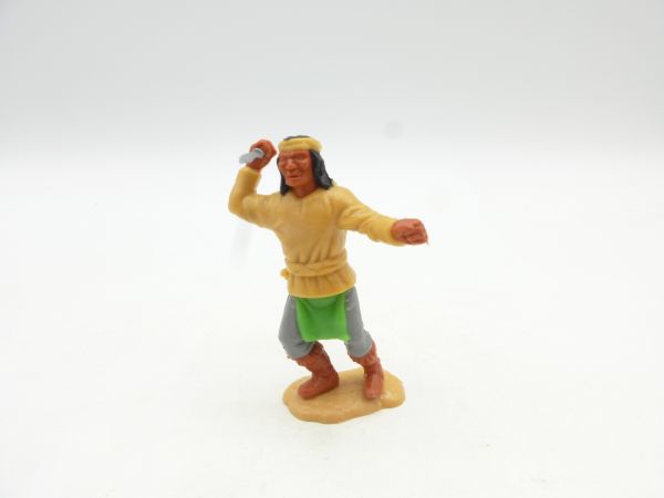 Timpo Toys Apache standing thrusting with knife, beige