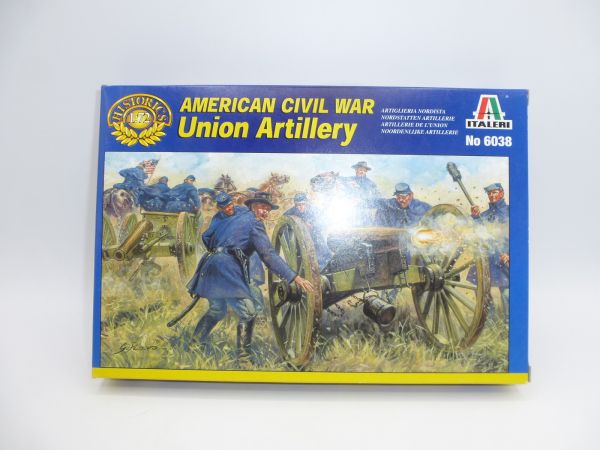 Italeri 1:72 ACW Union Artillery, No. 6038 - orig. packaging, on cast