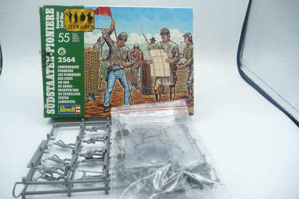 Revell 1:72 Confederate Pioneers, No. 2564 - complete, partly on cast, partly loose