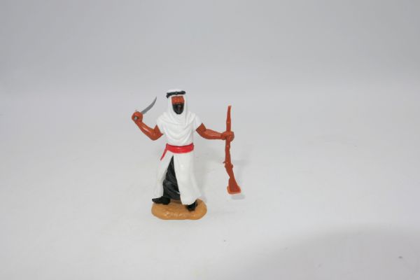 Timpo Toys Araber stehend, weiß mit Säbel + Gewehr