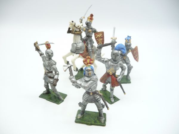 Cherilea Great set of knights (5 figures) - great painting, rare figures