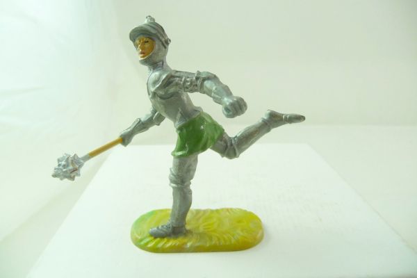 Elastolin 7 cm Knight running, No. 8913 with mace, green robe