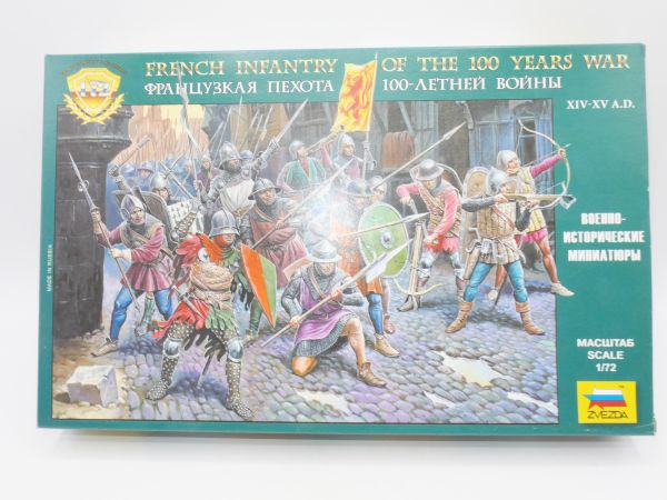 Zvezda 1:72 French Infantry of the 100 Years War, No. 8053 - orig. packaging