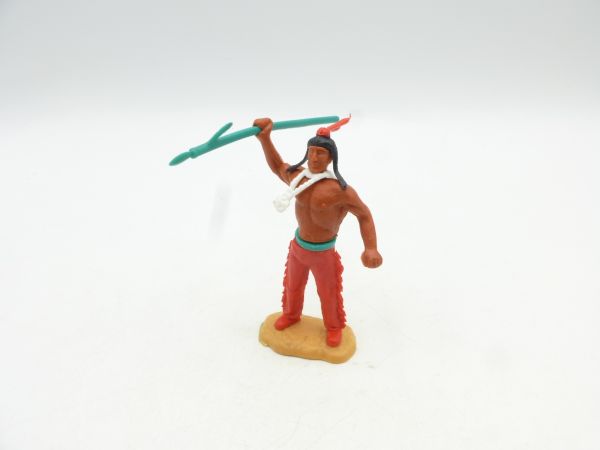 Timpo Toys Indian 3rd version with thick green spear