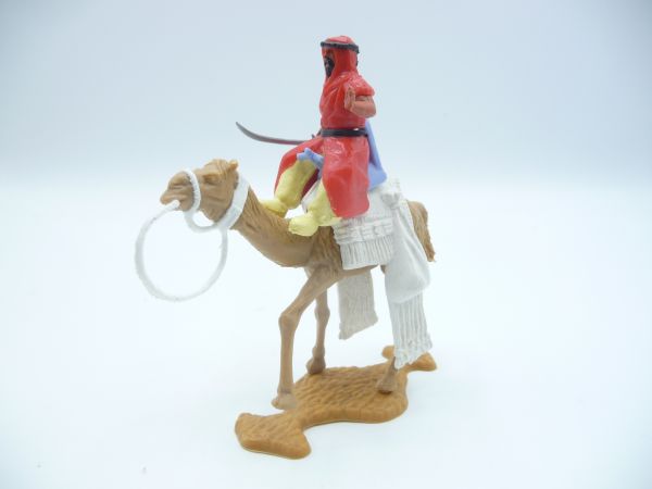 Timpo Toys Kamelreiter mit Säbel seitlich (rot, gelbe Innenhose)