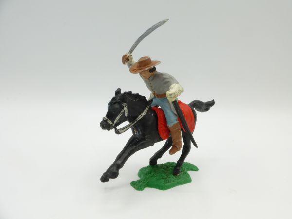 Timpo Toys Confederate Army soldier riding with raised sabre - brand new