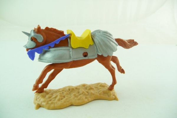 Timpo Toys Armoured horse medium-brown, long-running