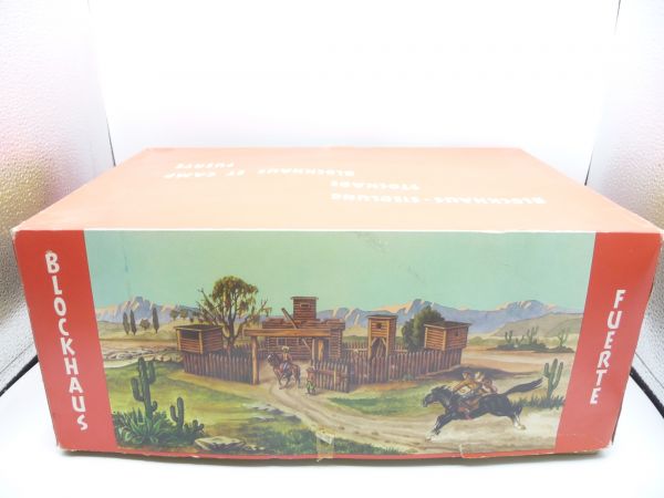 Elastolin Log house settlement / stockade - orig. packaging, top condition