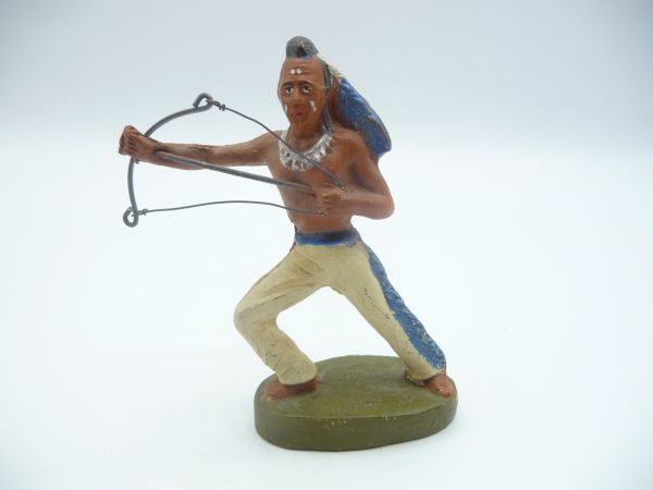 Nardi Indian going forward with arrow + bow (height 10 cm) - rare (compound) figure