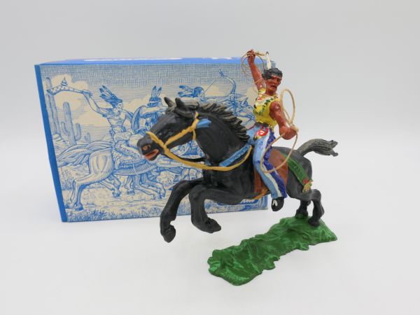 Elastolin 7 cm Indian on horseback with lasso, No. 6846 - orig. packaging