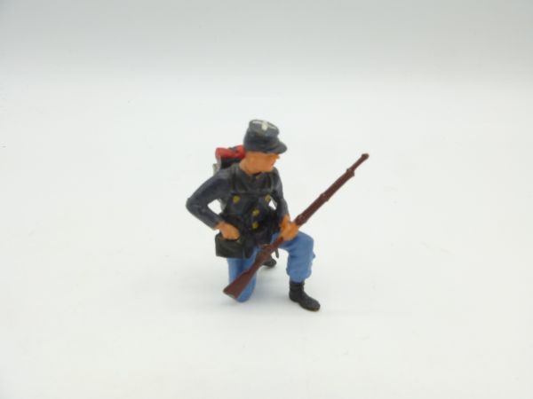Elastolin 4 cm Union Army soldier kneeling loading, No. 9177 - great painting