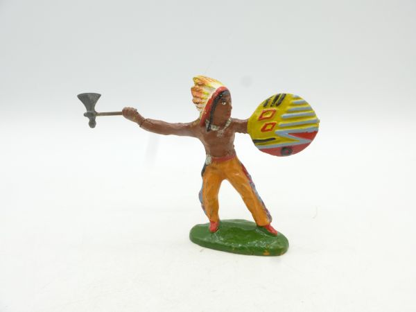Pfeiffer / Tipple Topple Indianer mit Tomahawk + Schild