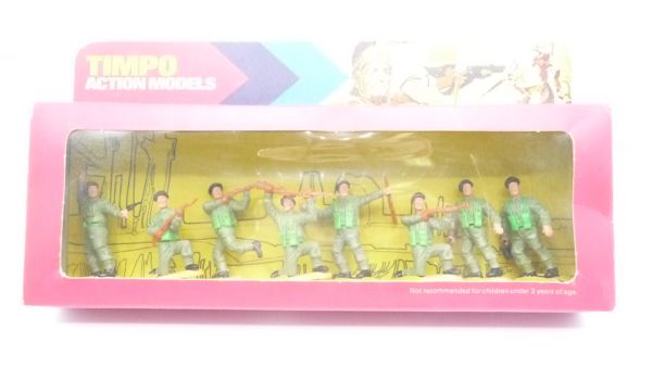 Timpo Toys Great blister box with 8 British men with black beret, ref. No. 92