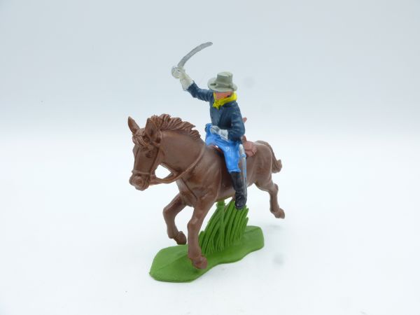 Britains Swoppets Soldier 7th Cavalry riding lunging with sabre