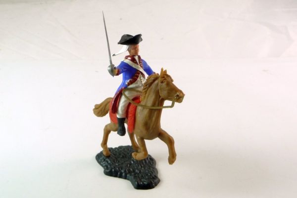 Transogram American soldier mounted, holding sabre sideways (horse not original)