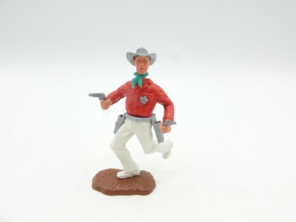 Timpo Toys Sheriff mit 2 Pistolen (rot) - tolles laufendes Unterteil
