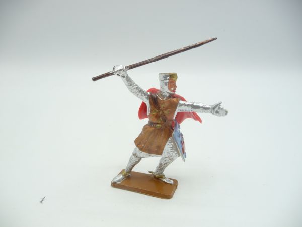 Starlux Knight with spear + shield, No. 2390, 1st version - very early figure